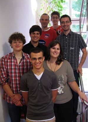 v.l.n.r vorne: Michel, Milan, Lena, hinten: Benjamin (Juso Landesvorstand), Christian, Oliver, Michael