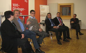 (v.l.n.r.) Gabriele Dömel, Franz Nerad, Frederic Striegler, Martin Mayer, Erwin Krajewski, Andreas Stoch