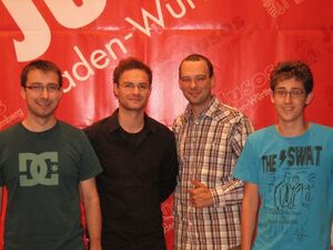 (von Links nach rechts) Michael Singer, Frederick Brütting, Christian Heinrich, Oliver Schmid